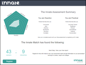 Career Match Summary Page