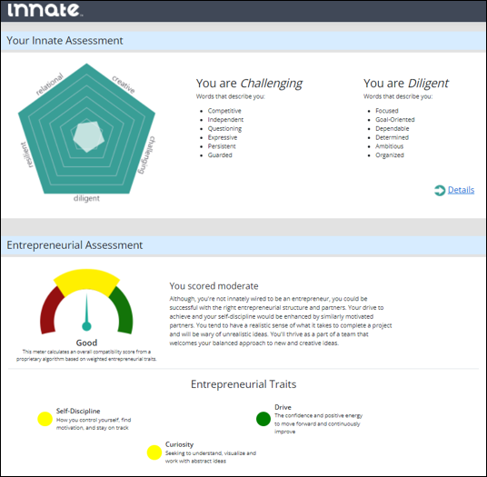 Entrep Quiz Dashboard Page